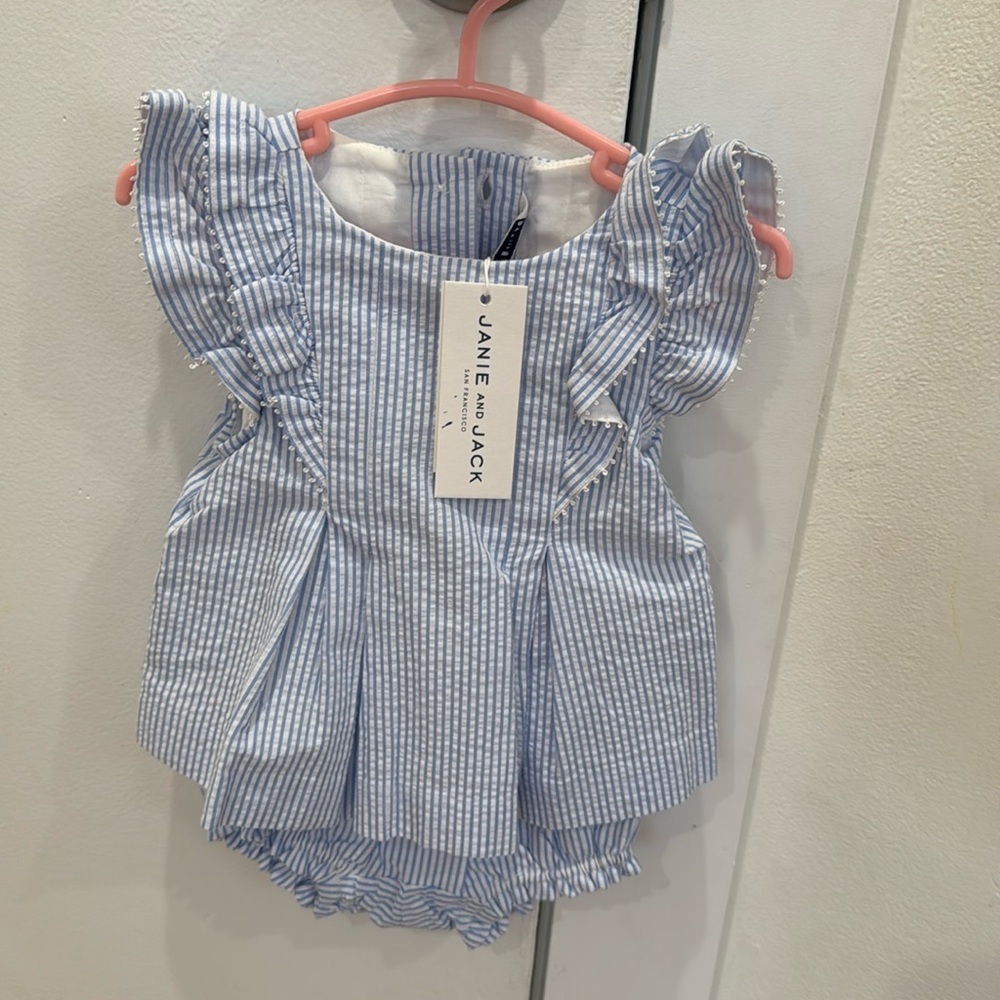 Janie and Jack | Baby girl seersucker dress